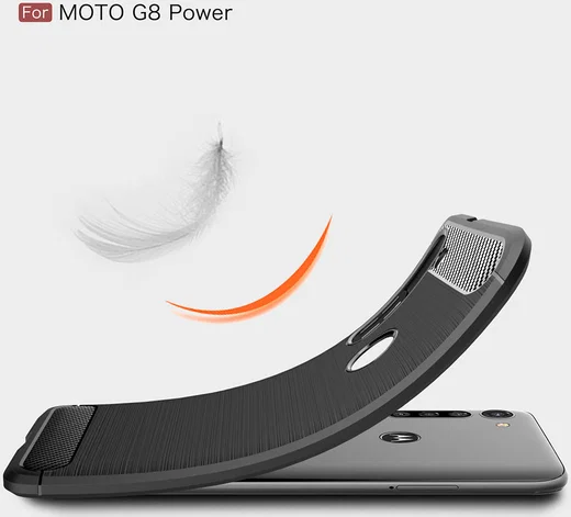 Motorola Moto G8 Power Hoesje Geborsteld TPU Back Cover Zwart afbeelding 9