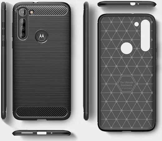 Motorola Moto G8 Power Hoesje Geborsteld TPU Rood afbeelding 6