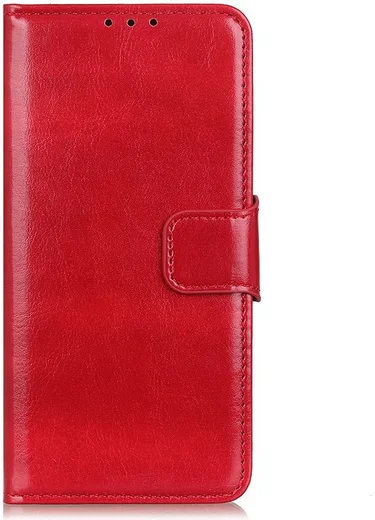 Motorola Moto G8 Power Hoesje Portemonnee Kunstleer Rood afbeelding 2
