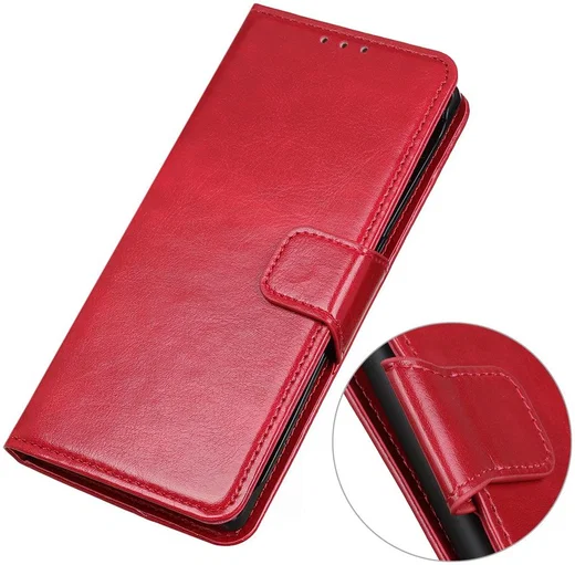 Motorola Moto G8 Power Hoesje Portemonnee Kunstleer Rood afbeelding 6