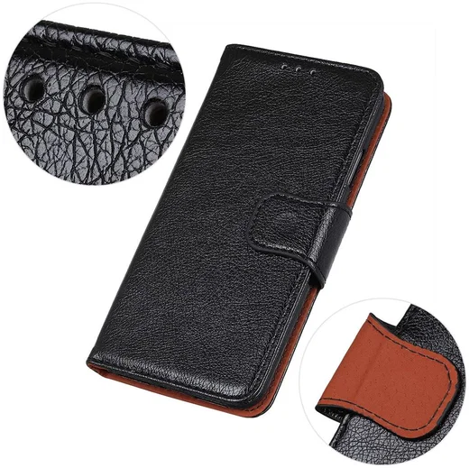 Motorola Moto G8 Power Portemonnee Hoesje Splitleer Zwart afbeelding 7