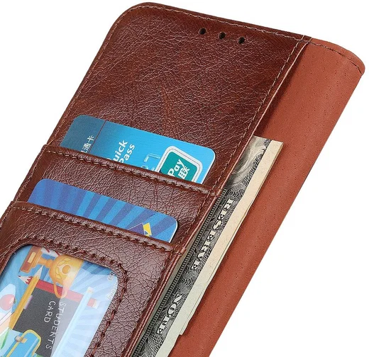 Motorola Moto G8 Power Portemonnee Hoesje Splitleer Bruin afbeelding 12