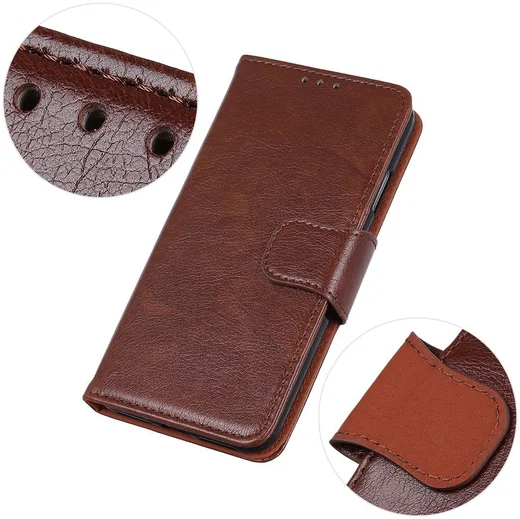 Motorola Moto G8 Power Portemonnee Hoesje Splitleer Bruin afbeelding 8