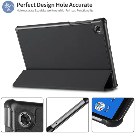 Lenovo Tab M10 Plus / FHD Plus Hoes Tri-Fold Book Case Zwart afbeelding 9