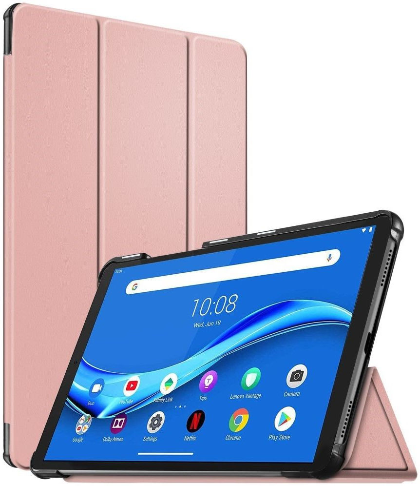 Lenovo Tab M10 Plus / FHD Plus Hoes Tri-Fold Book Case Roze afbeelding 11