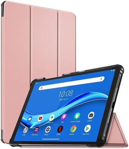Lenovo Tab M10 Plus / FHD Plus Hoes Tri-Fold Book Case Roze afbeelding 11