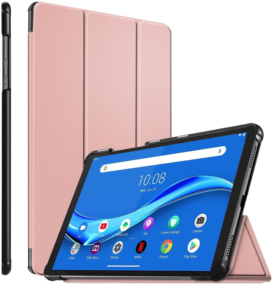 Lenovo Tab M10 Plus / FHD Plus Hoes Tri-Fold Book Case Roze afbeelding 2