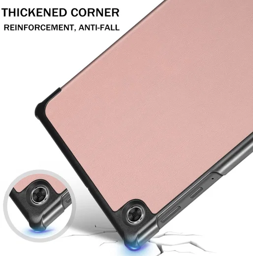 Lenovo Tab M10 Plus / FHD Plus Hoes Tri-Fold Book Case Roze afbeelding 5