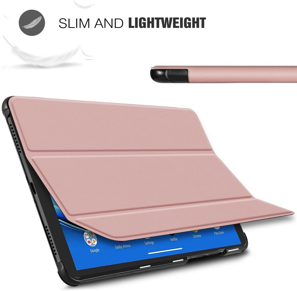 Lenovo Tab M10 Plus / FHD Plus Hoes Tri-Fold Book Case Roze afbeelding 7