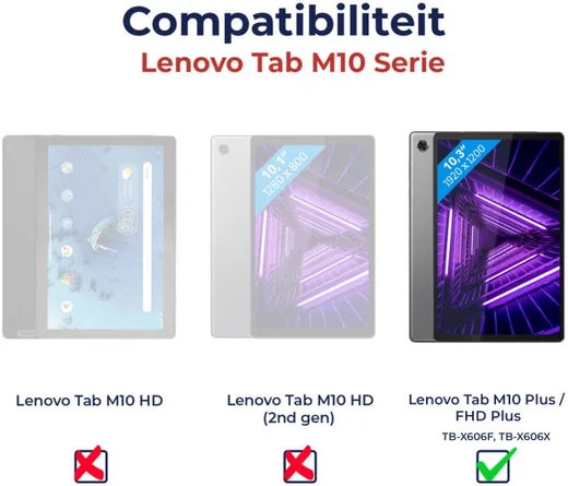 Lenovo Tab M10 Plus / FHD Plus Hoes Book Case met Standaard Zwart afbeelding 3