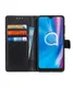 Alcatel 1S 2020 / 3L 2020 Litchi Skin Portemonnee Hoesje Zwart afbeelding 1