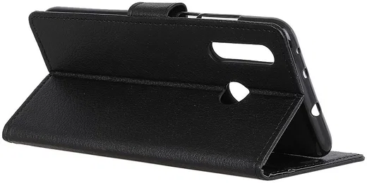 Alcatel 1S 2020 / 3L 2020 Litchi Skin Portemonnee Hoesje Zwart afbeelding 5