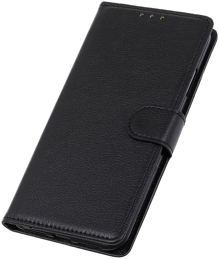 Alcatel 1S 2020 / 3L 2020 Litchi Skin Portemonnee Hoesje Zwart afbeelding 9