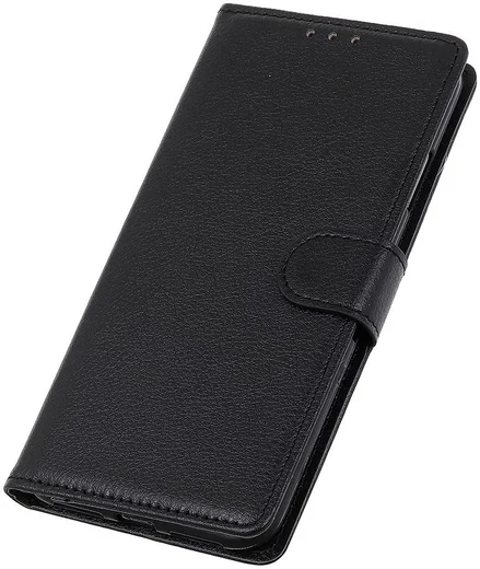 Alcatel 1S 2020 / 3L 2020 Litchi Skin Portemonnee Hoesje Zwart afbeelding 9