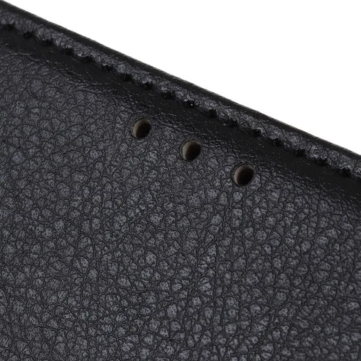 Alcatel 1S 2020 / 3L 2020 Litchi Skin Portemonnee Hoesje Zwart afbeelding 10