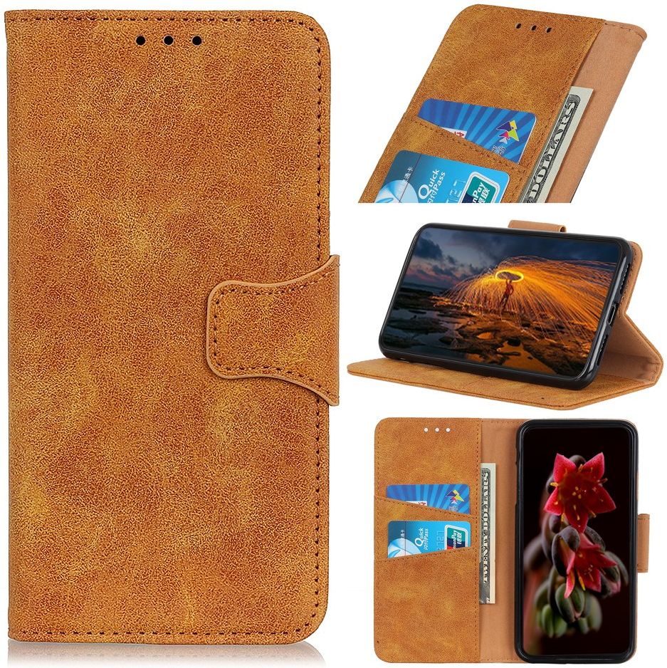 Oppo Find X2 Pro Hoesje Portemonnee Splitleer Bruin afbeelding 4