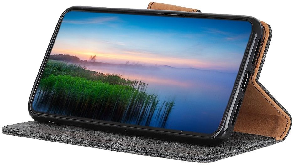 Oppo Find X2 Pro Hoesje Portemonnee Splitleer Grijs afbeelding 8