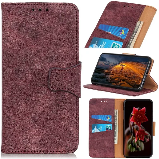 Oppo Find X2 Pro Hoesje Portemonnee Splitleer Rood afbeelding 5