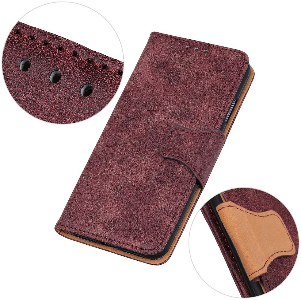 Oppo Find X2 Pro Hoesje Portemonnee Splitleer Rood afbeelding 9