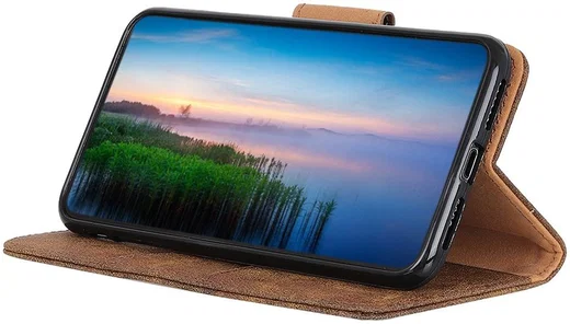 Oppo Find X2 Pro Hoesje Portemonnee Splitleer Donkerbruin afbeelding 8