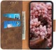Oppo Find X2 Pro Hoesje Portemonnee Splitleer Donkerbruin afbeelding 2