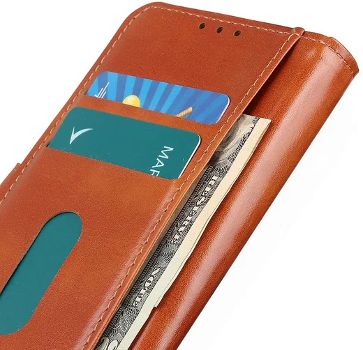 Oppo Find X2 Hoesje Portemonnee Kunstleer met Standaard Bruin afbeelding 9