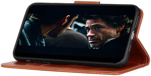 Oppo Find X2 Hoesje Portemonnee Kunstleer met Standaard Bruin afbeelding 3