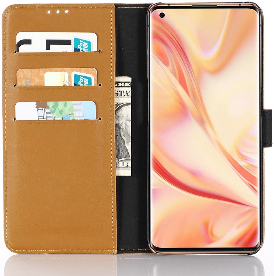 Oppo Find X2 Pro Hoesje Portemonnee Kunstleer met Standaard Bruin afbeelding 2