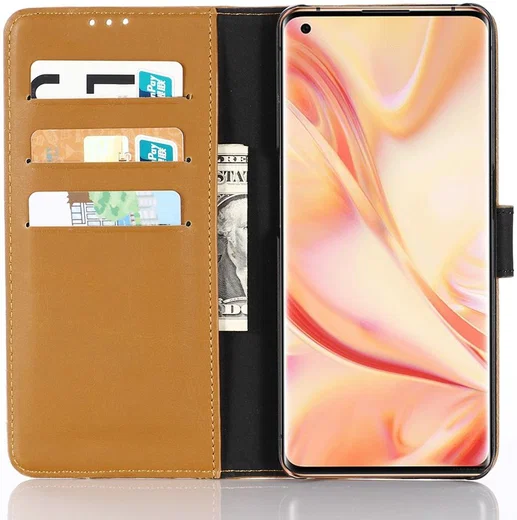 Oppo Find X2 Pro Hoesje Portemonnee Kunstleer met Standaard Bruin afbeelding 2