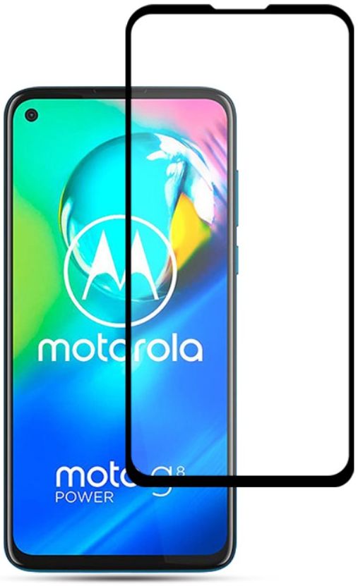Motorola Moto G8 Power Tempered Glass Screen Protector Zwart afbeelding 1