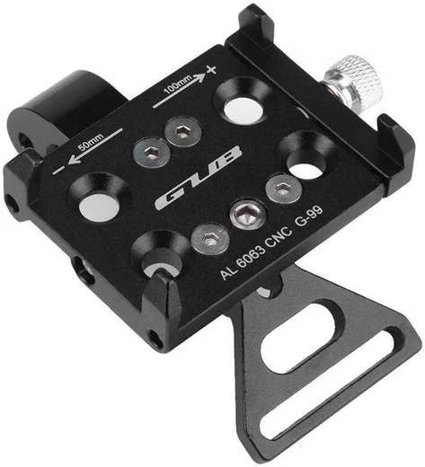 GUB G99 Universele Telefoonhouder Fiets Stuurpen met GoPro Mount Zwart afbeelding 2