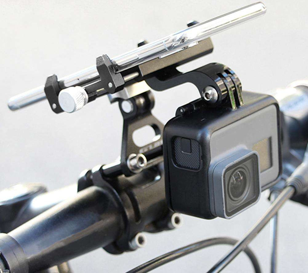 GUB G99 Universele Telefoonhouder Fiets Stuurpen met GoPro Mount Zwart afbeelding 1