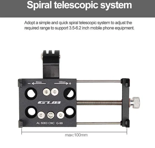 GUB G99 Universele Telefoonhouder Fiets Stuurpen met GoPro Mount Zwart afbeelding 5