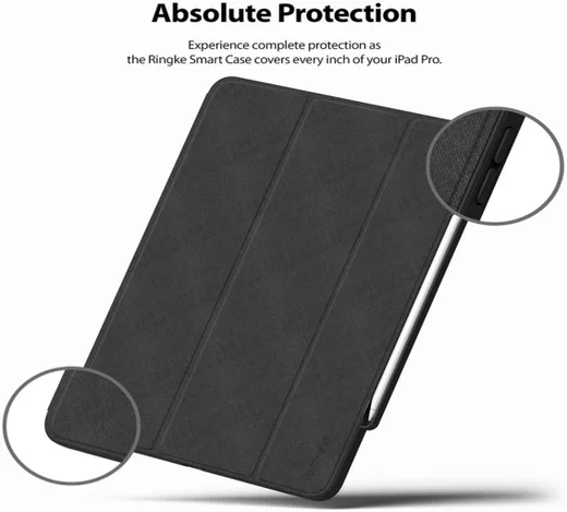Ringke Smart Case iPad Pro 12.9 2018 / 2020 Hoesje met Standaard Zwart afbeelding 5
