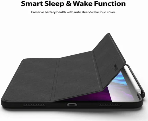 Ringke Smart Case iPad Pro 12.9 2018 / 2020 Hoesje met Standaard Zwart afbeelding 7