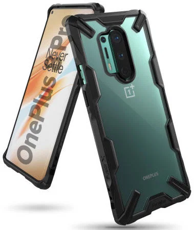 Ringke Fusion X OnePlus 8 Pro Hoesje Zwart afbeelding 1