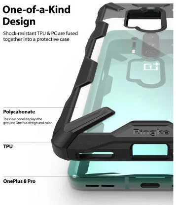 Ringke Fusion X OnePlus 8 Pro Hoesje Zwart afbeelding 4