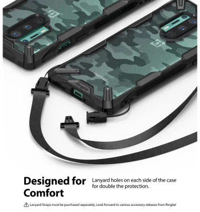 Ringke Fusion X OnePlus 8 Pro Hoesje Camo Zwart afbeelding 6