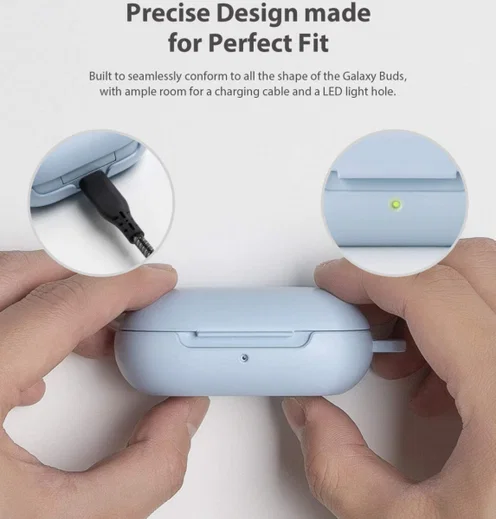 Ringke Samsung Galaxy Buds Stevig TPU Hoesje Blauw afbeelding 4
