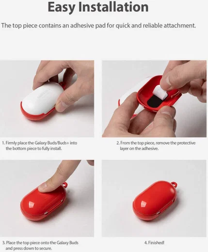 Ringke Samsung Galaxy Buds Stevig TPU Hoesje Rood afbeelding 8