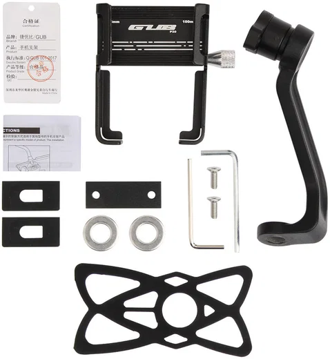 GUB P20 Universele Telefoonhouder Voor Motor en Scooter Zwart afbeelding 6