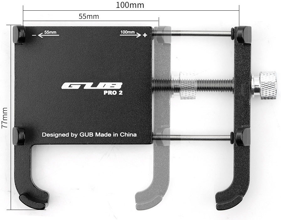 GUB Pro 2 Universele verstelbare Telefoonhouder Voor Motor en Scooter afbeelding 3