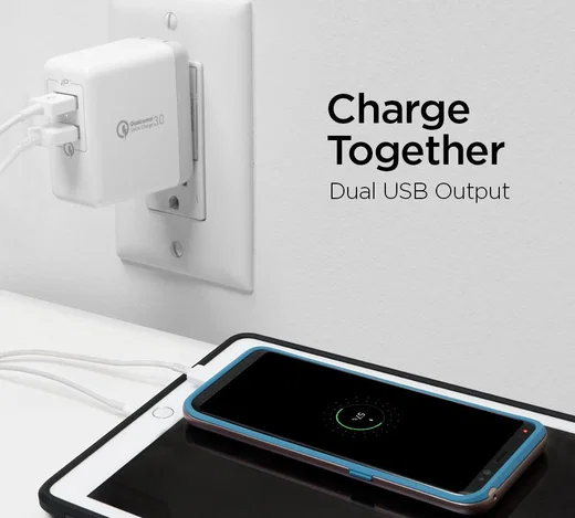 Spigen Essential F207 Quick Charge 3.0 inklapbare Oplader 2 Poorten afbeelding 6