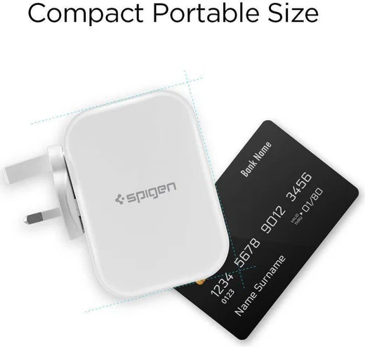Spigen SteadiBoost F401 34W Oplader met 4 Universele USB Poorten Wit afbeelding 6