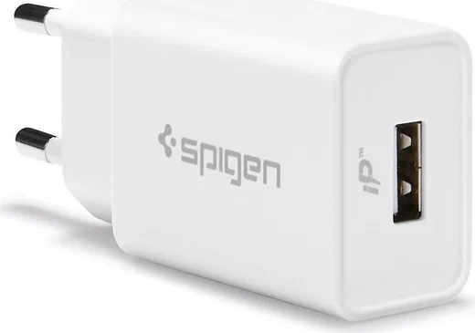 Spigen Essential F110 Oplader 2.4A met USB Poort Wit afbeelding 1