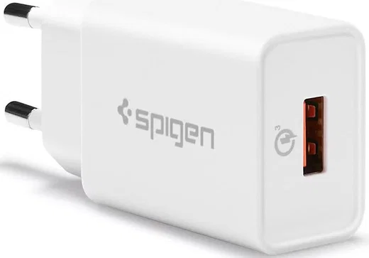 Spigen Essential F111 Quick Charge 3.0 18W USB Lader 2.4A Wit afbeelding 1