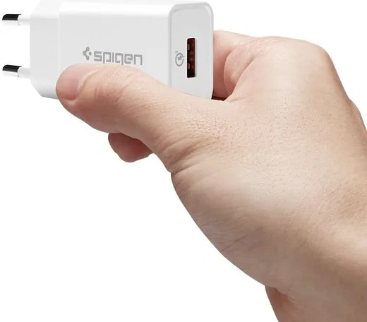 Spigen Essential F111 Quick Charge 3.0 18W USB Lader 2.4A Wit afbeelding 3
