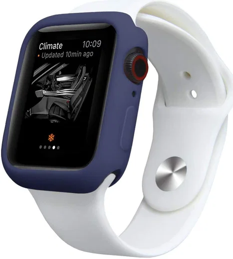 Apple Watch 40MM Hoesje (Flexibel TPU) met Folie Screenprotector - Blauw afbeelding 2