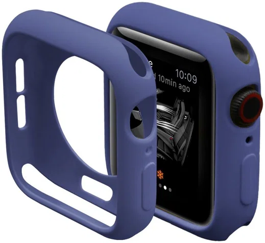 Apple Watch 40MM Hoesje (Flexibel TPU) met Folie Screenprotector - Blauw afbeelding 6