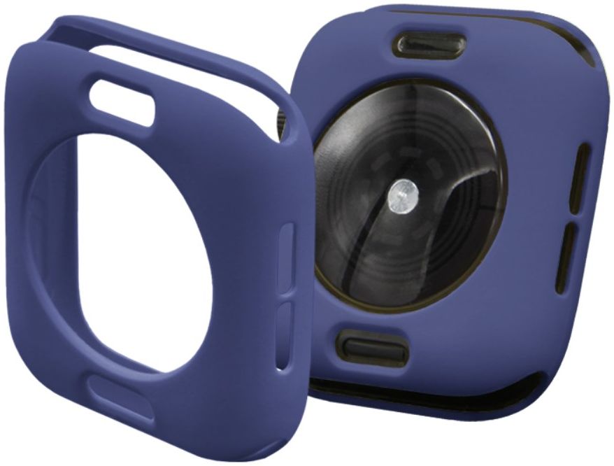 Apple Watch 40MM Hoesje (Flexibel TPU) met Folie Screenprotector - Blauw afbeelding 7